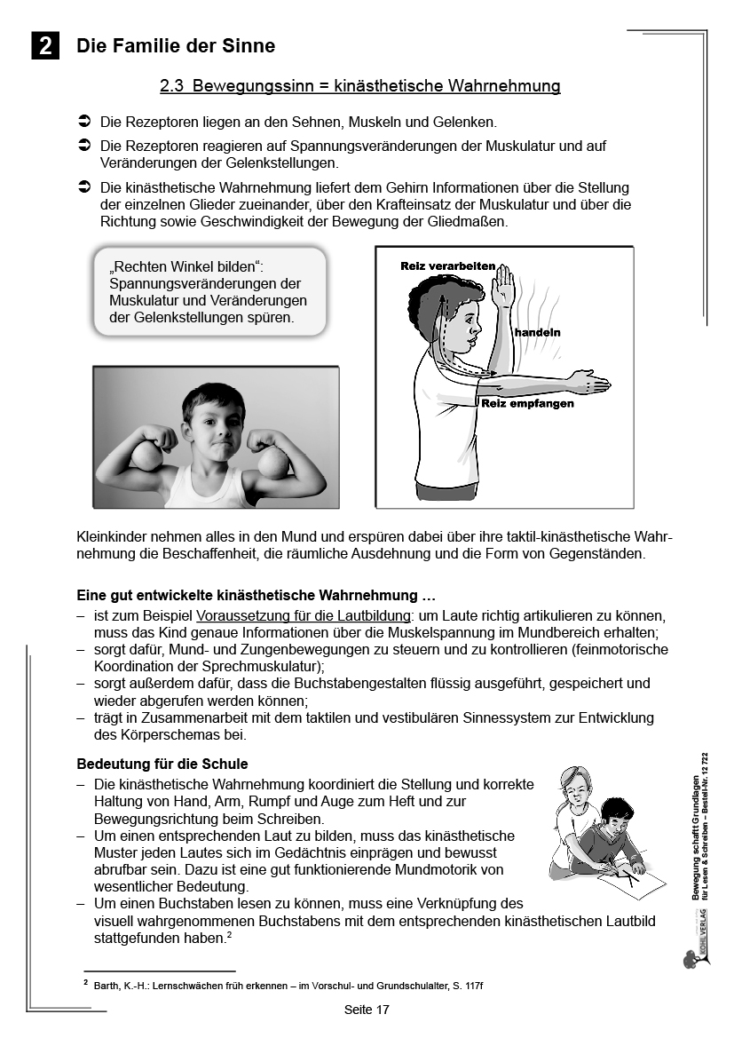 Bewegung schafft Grundlagen für Lesen und Schreiben