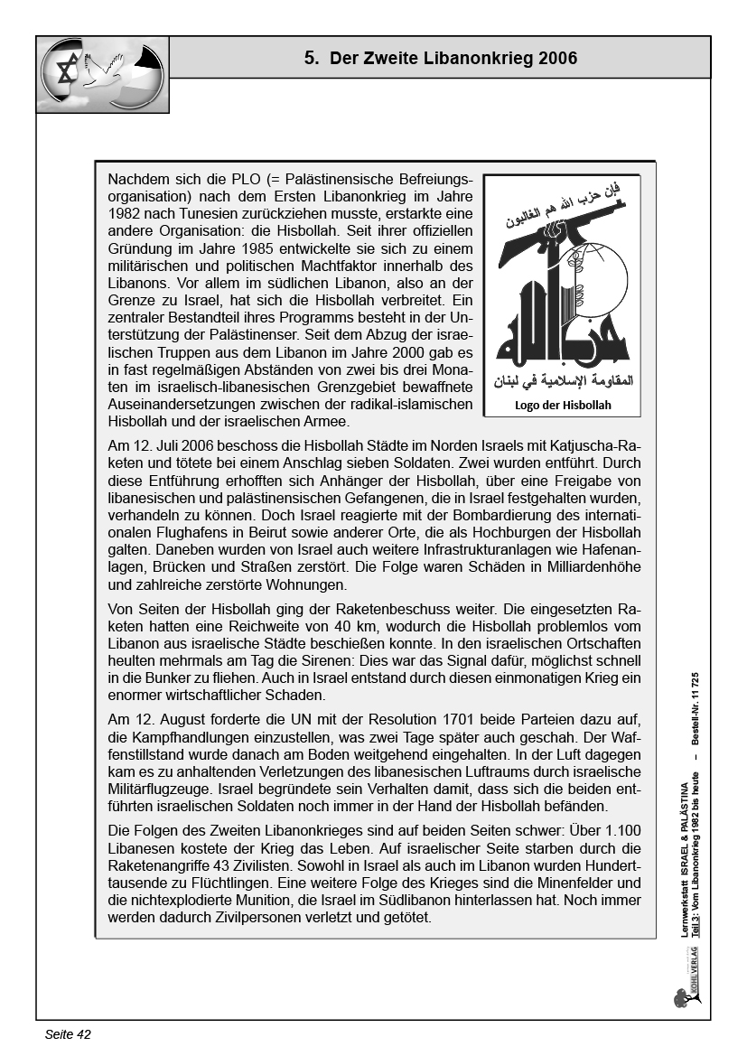Lernwerkstatt Israel und Palästina 3 Lernwerkstatt Israel und Palästina 3