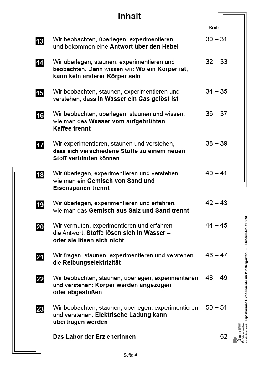 Spannende Experimente im Kindergarten