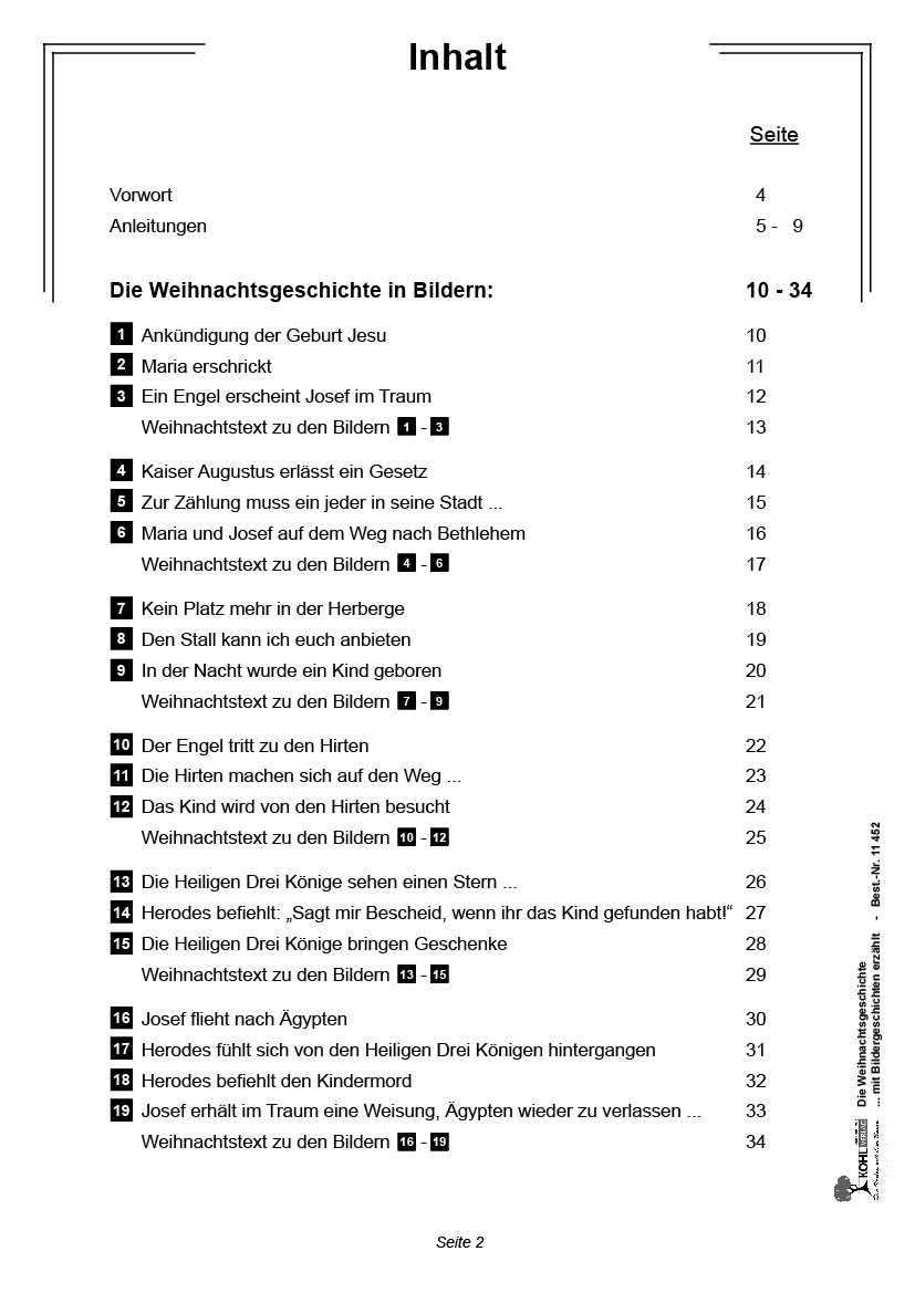 Die Weihnachtsgeschichte ... mit Bildergeschichten erzählt