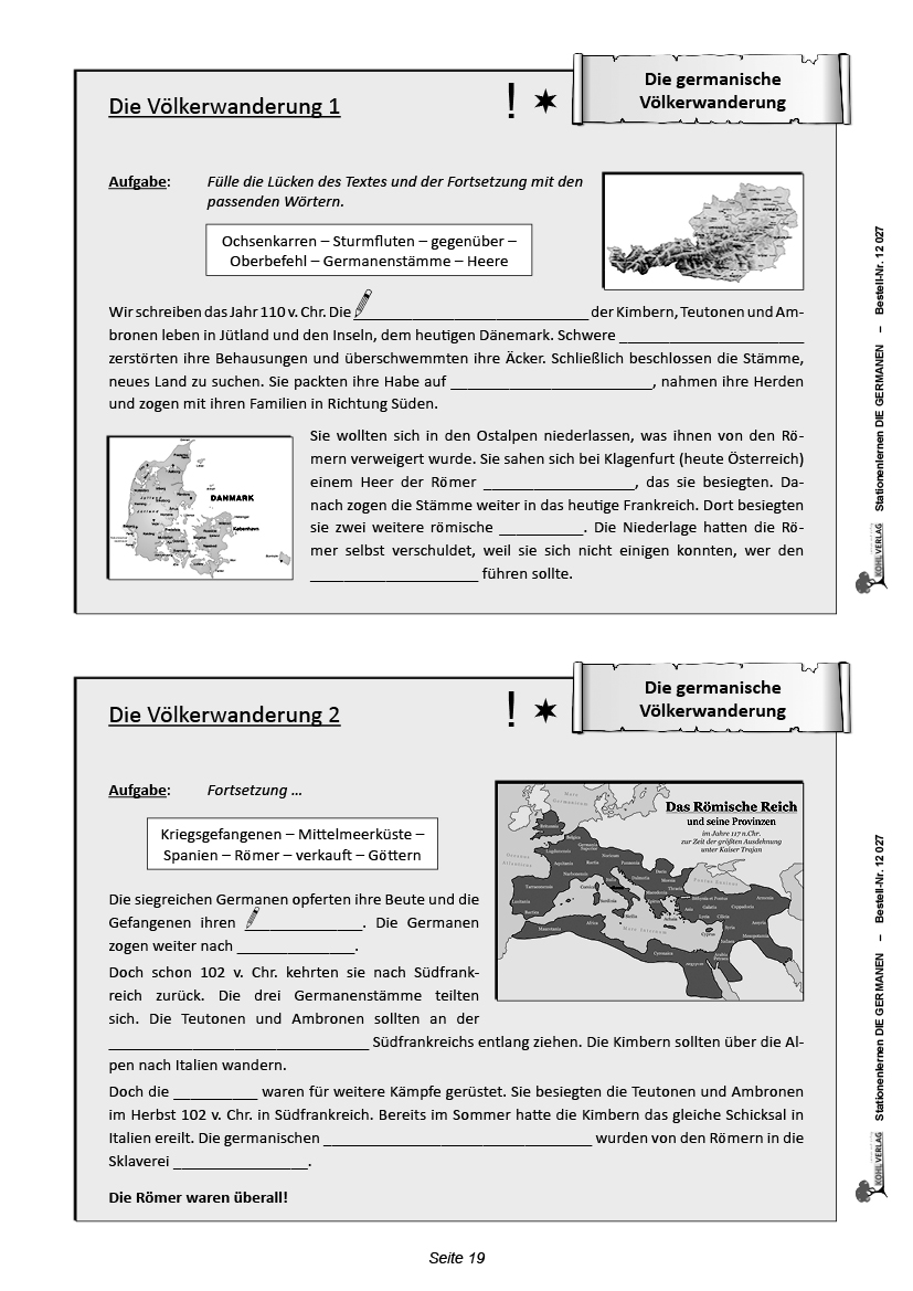 Stationenlernen Die Germanen