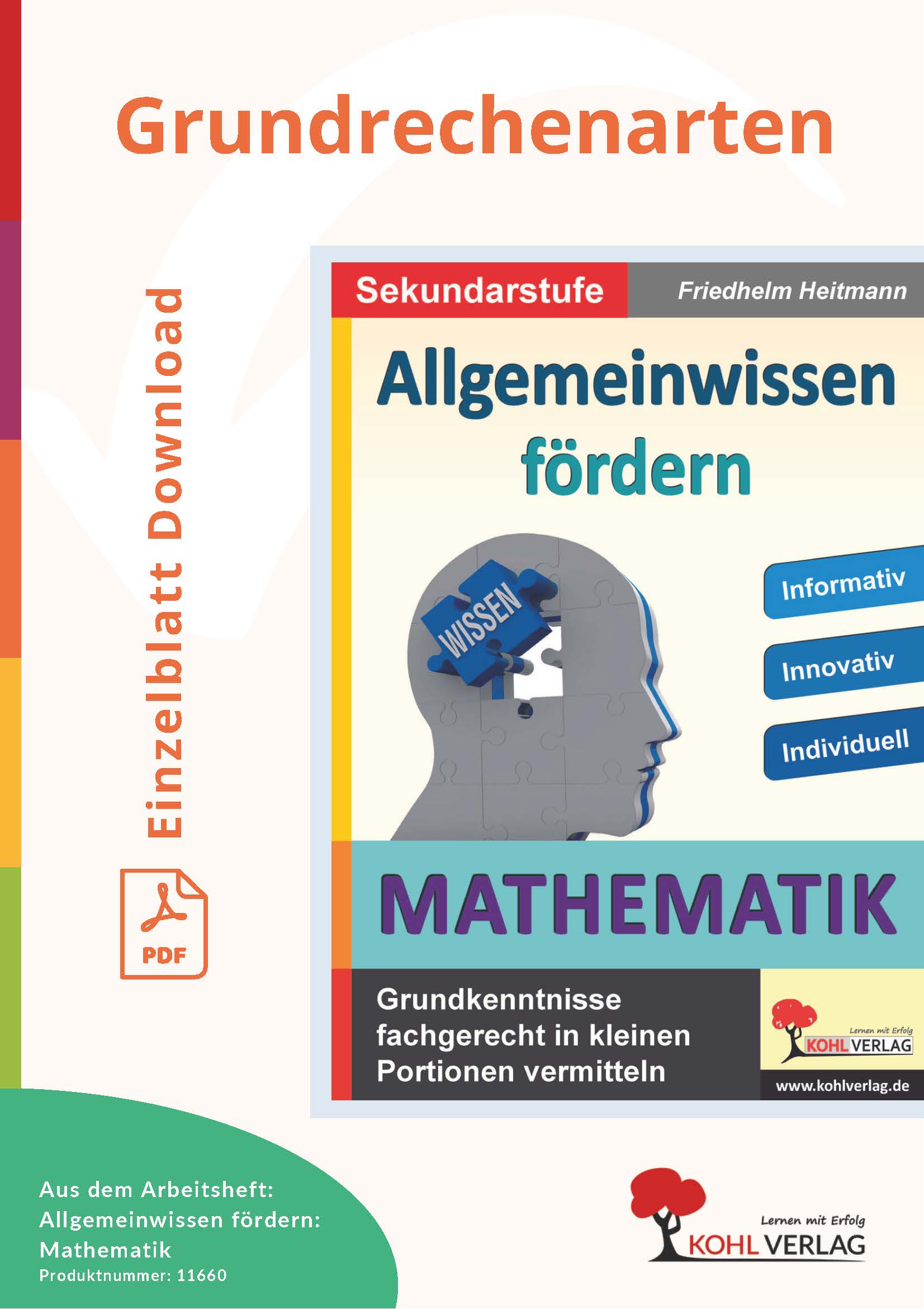 Allgemeinwissen fördern MATHEMATIK: Grundrechenarten Allgemeinwissen fördern MATHEMATIK: Grundrechenarten