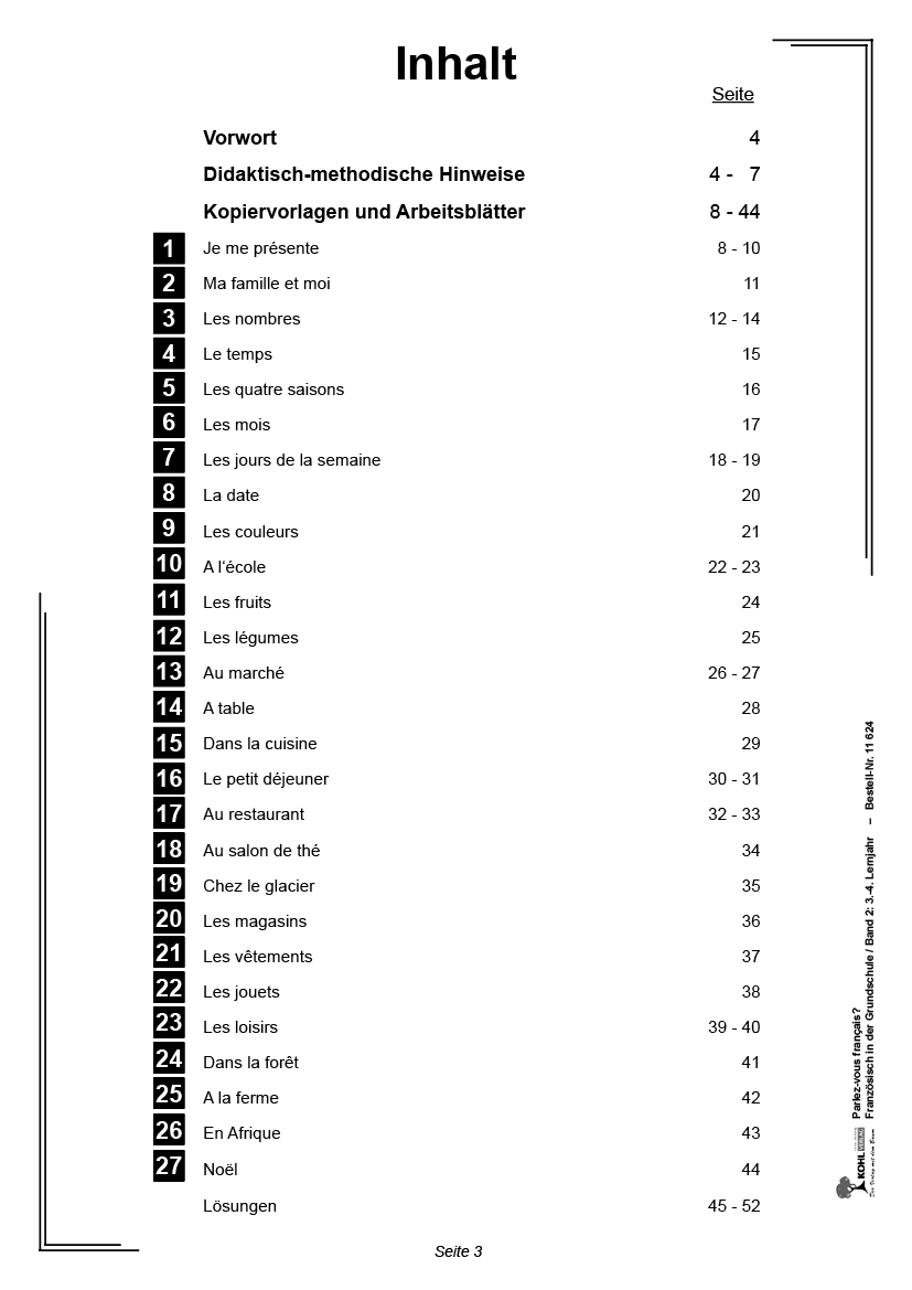 Parlez-vous francais? / 3.-4. Schuljahr