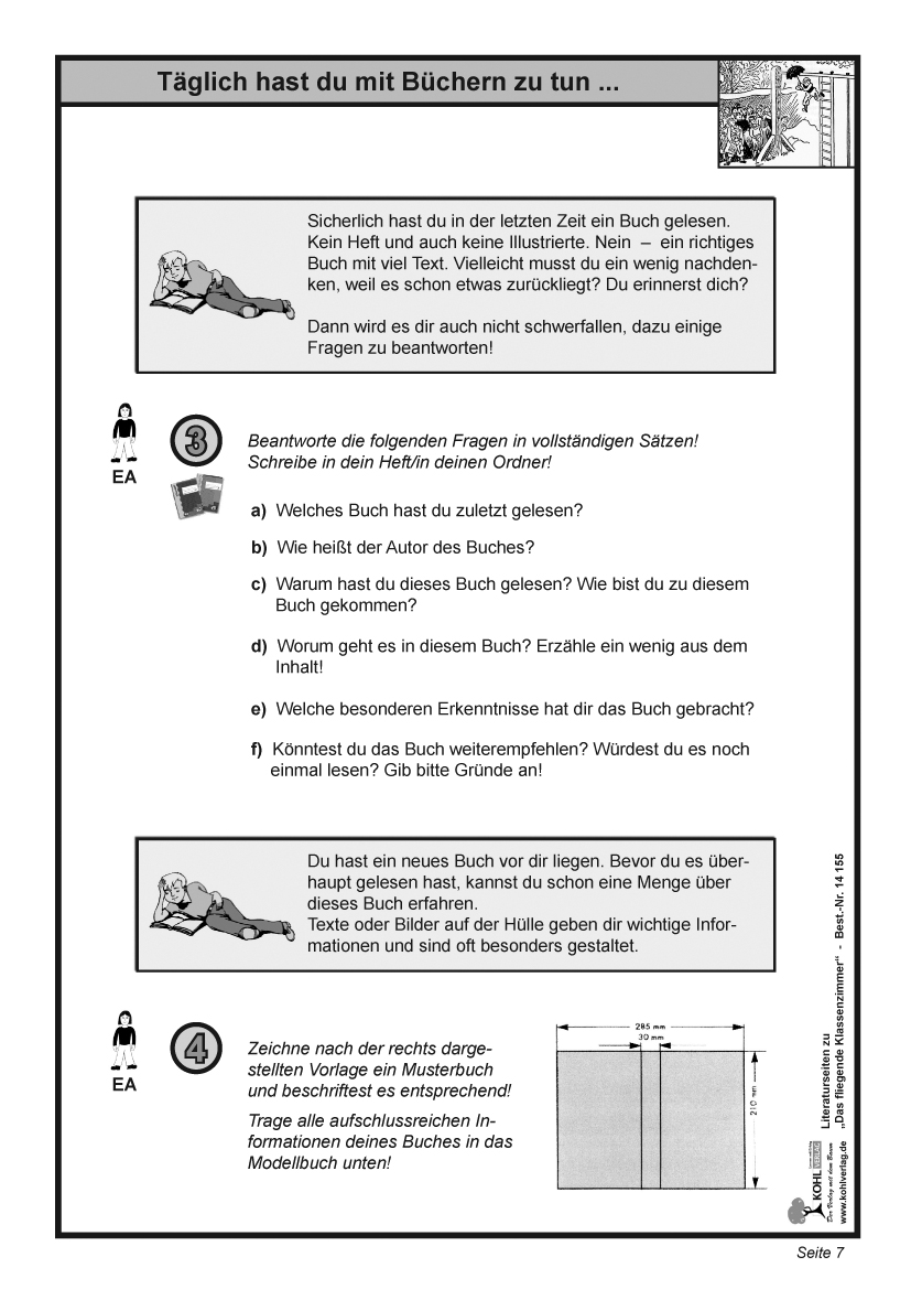 Das fliegende Klassenzimmer - Literaturseiten