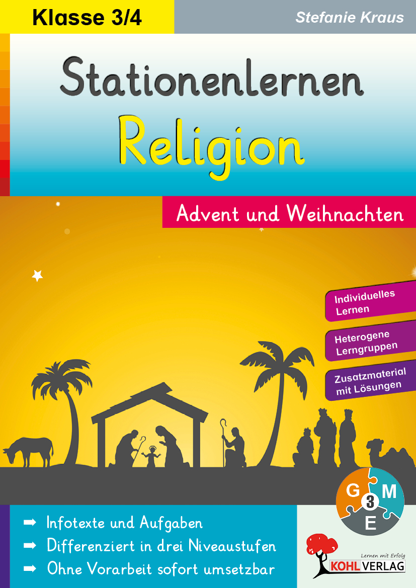 Stationenlernen Religion - Advent und Weihnachten