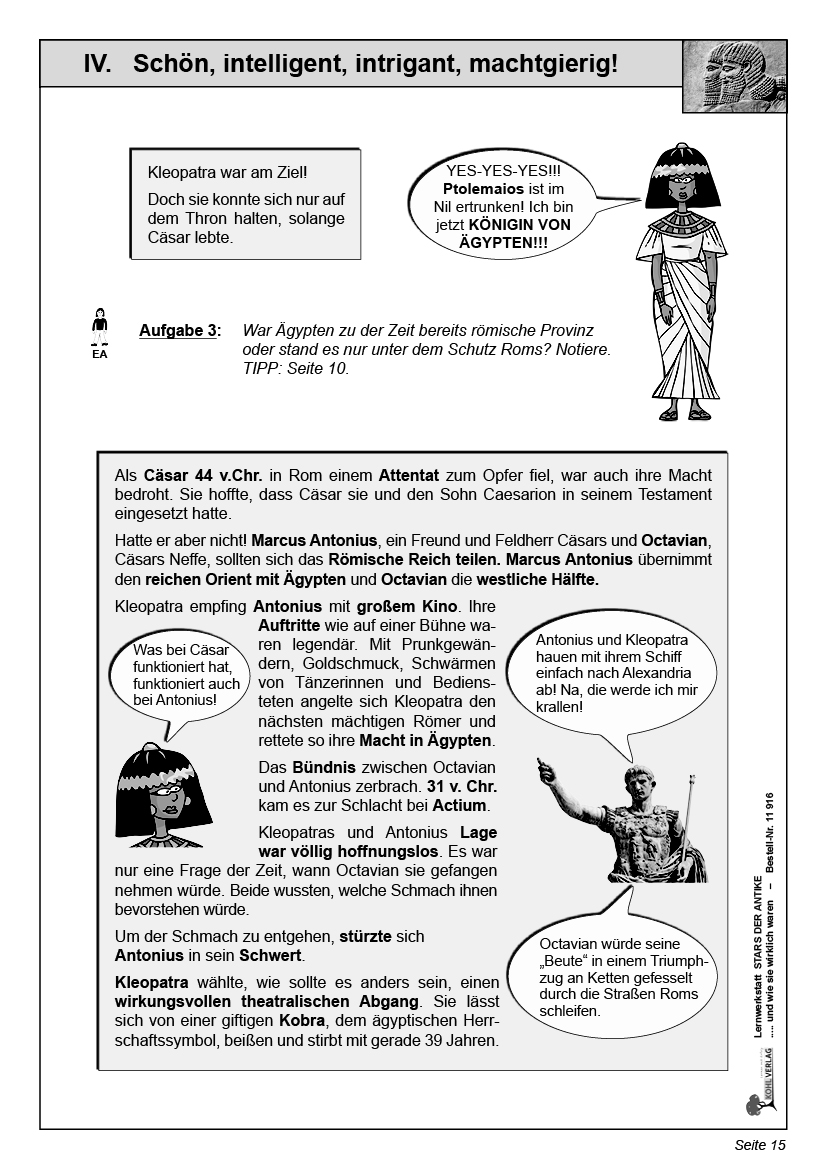 Lernwerkstatt Stars der Antike ... und wie sie wirklich waren Lernwerkstatt Stars der Antike ... und wie sie wirklich waren