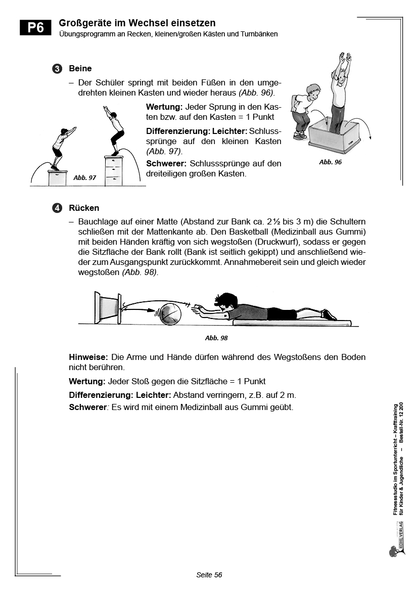 Fitnessstudio im Sportunterricht