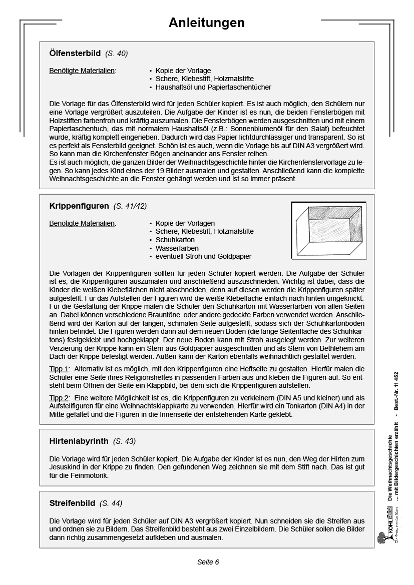 Die Weihnachtsgeschichte ... mit Bildergeschichten erzählt