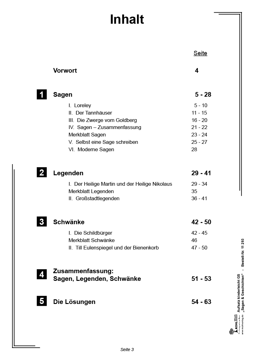 Aufsatz kinderleicht - Sagen & Legenden