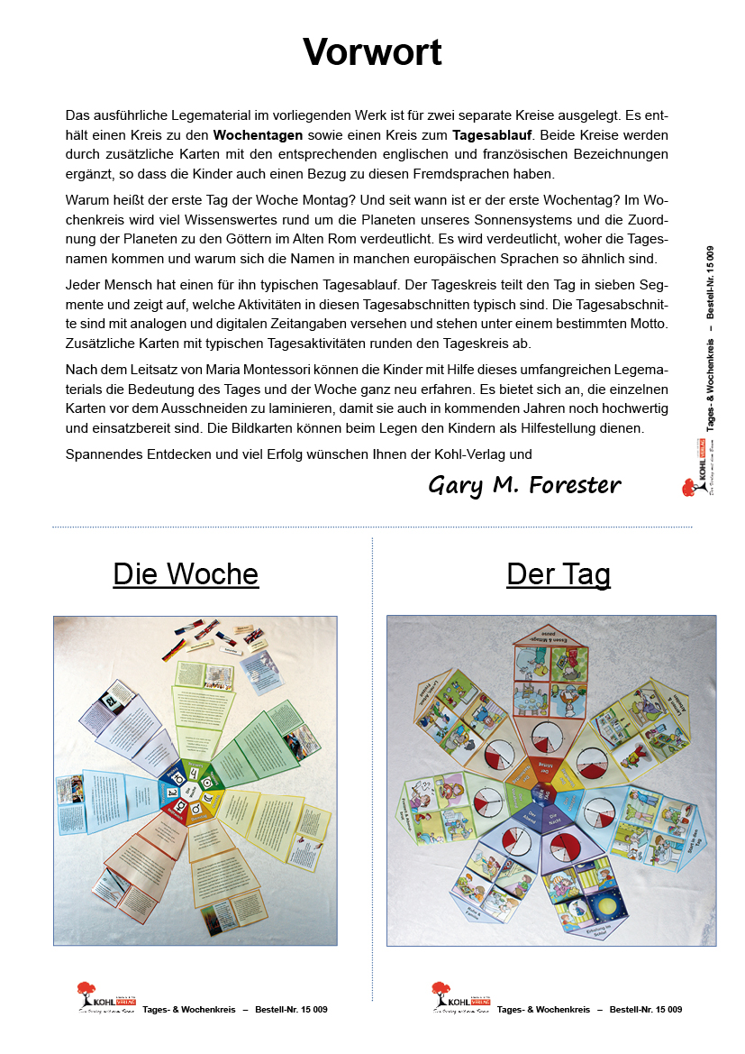 Tageskreis & Wochenkreis Tageskreis & Wochenkreis