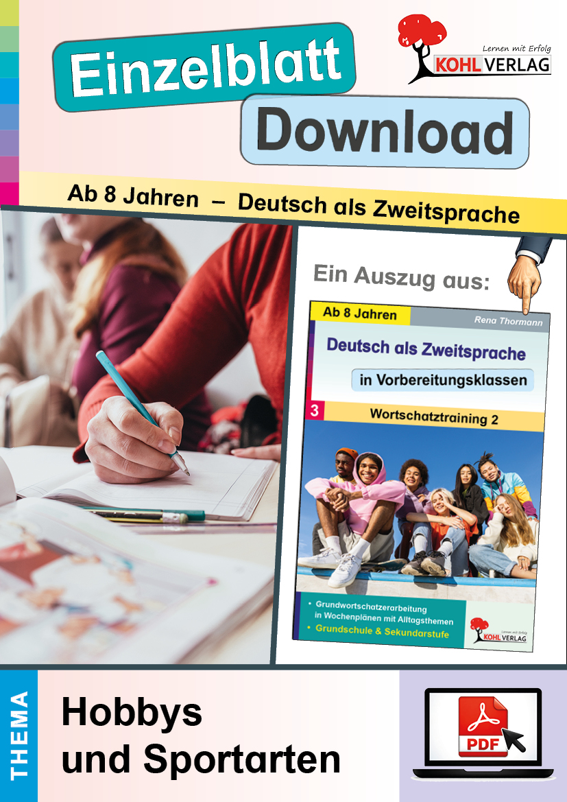 Deutsch als Zweitsprache in Vorbereitungsklassen - Wortschatztraining: Hobbys und Sportarten