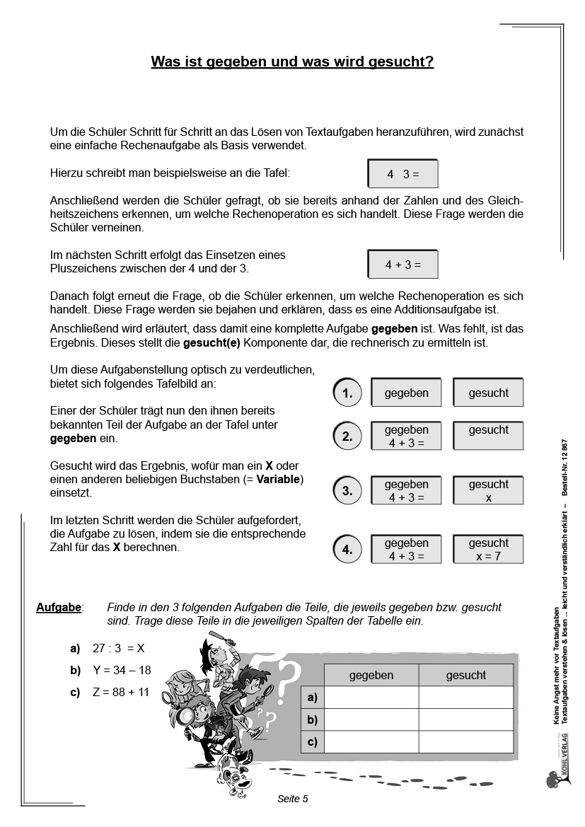 Keine Angst mehr vor Textaufgaben