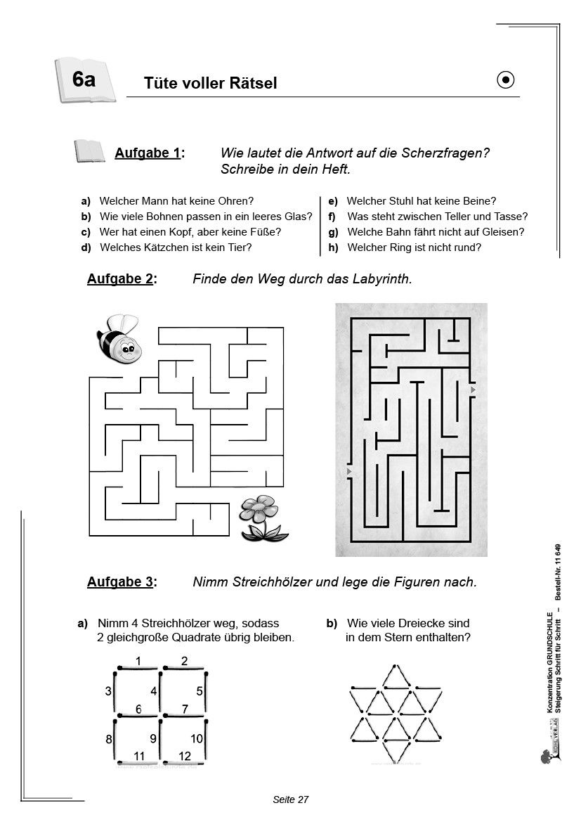 Konzentration Grundschule