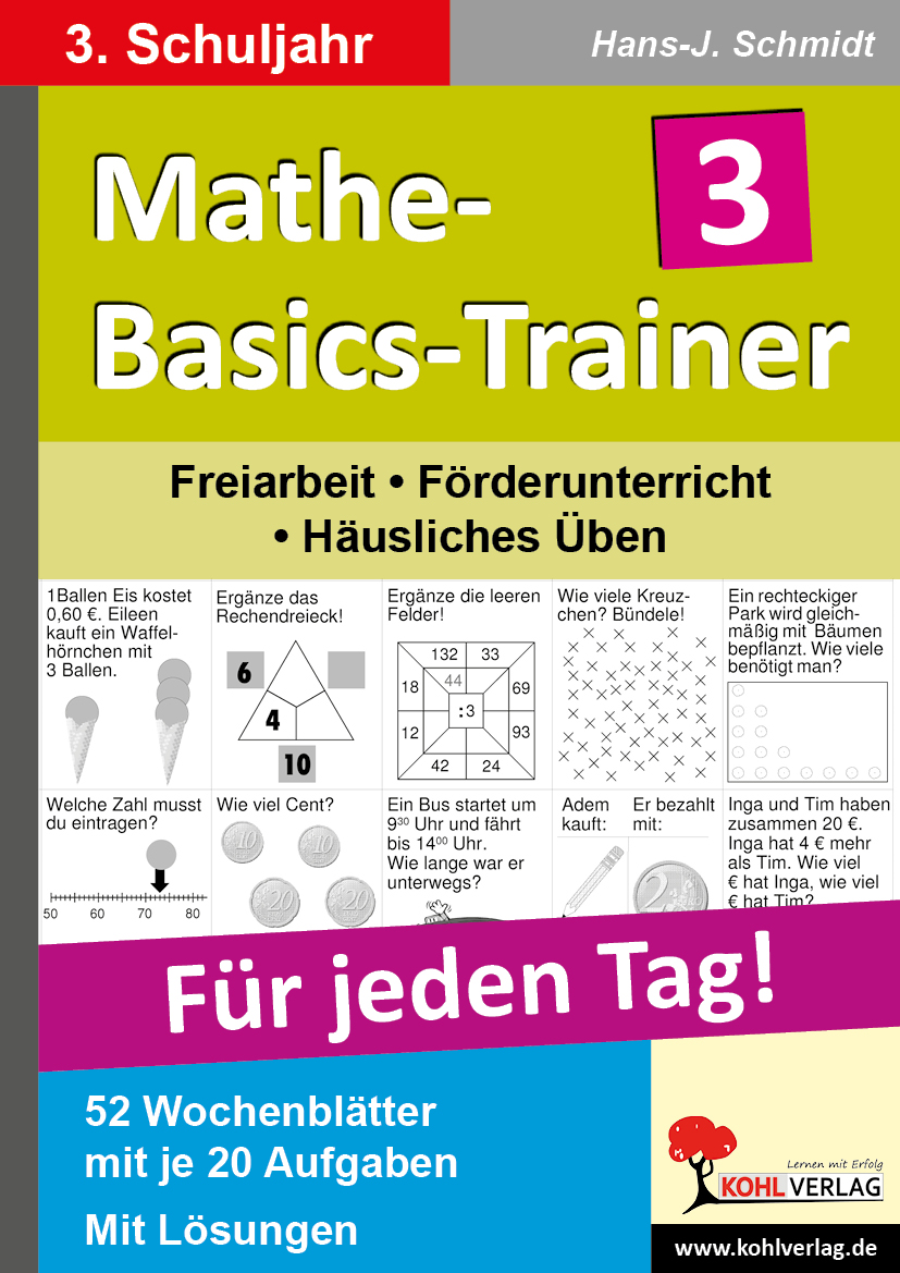 Mathe-Basics-Trainer / Klasse 3 - Grundlagentraining für jeden Tag im 3. Schuljahr