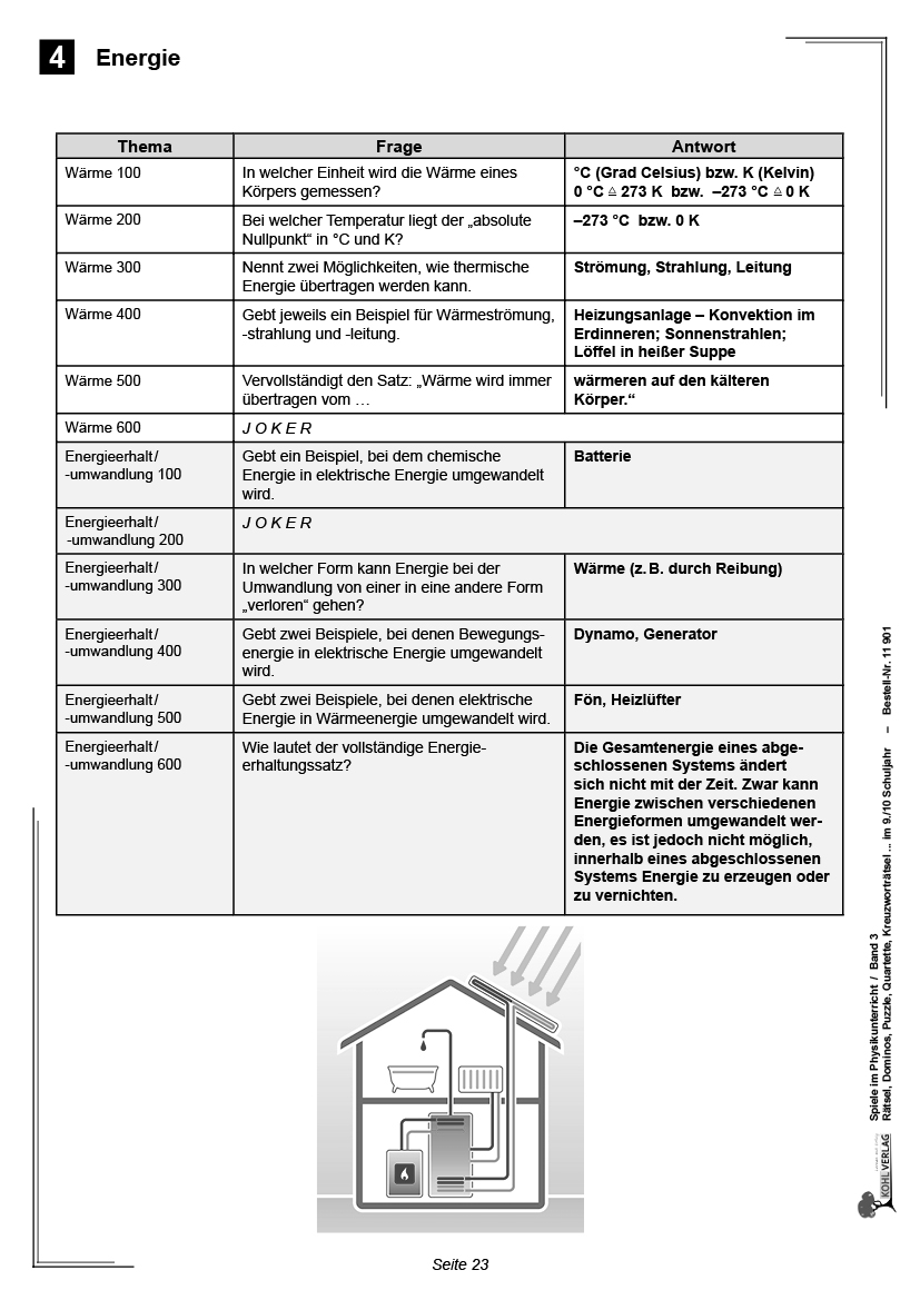 Spiele im Physikunterricht / Klasse 9-10