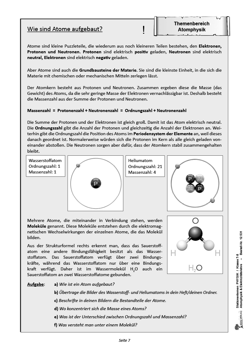 Stationenlernen Physik / Klasse 7-8