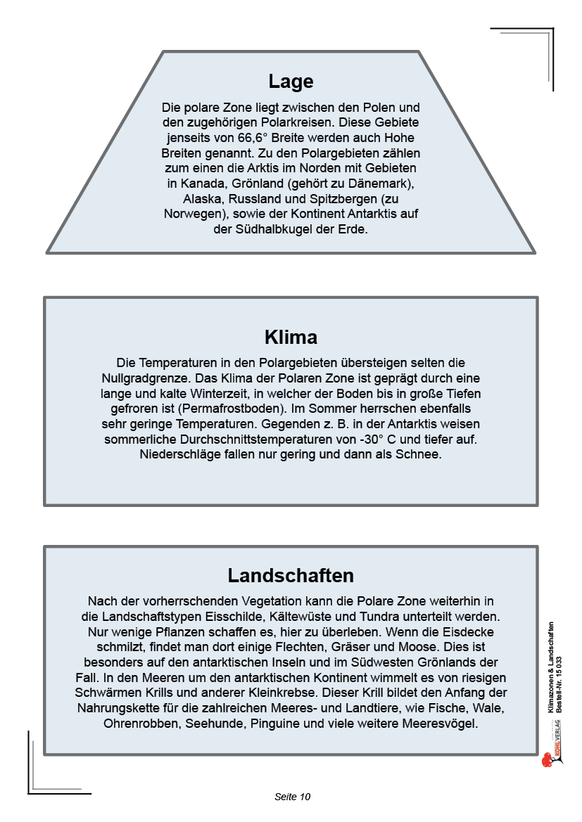 Klimazonen & Landschaften