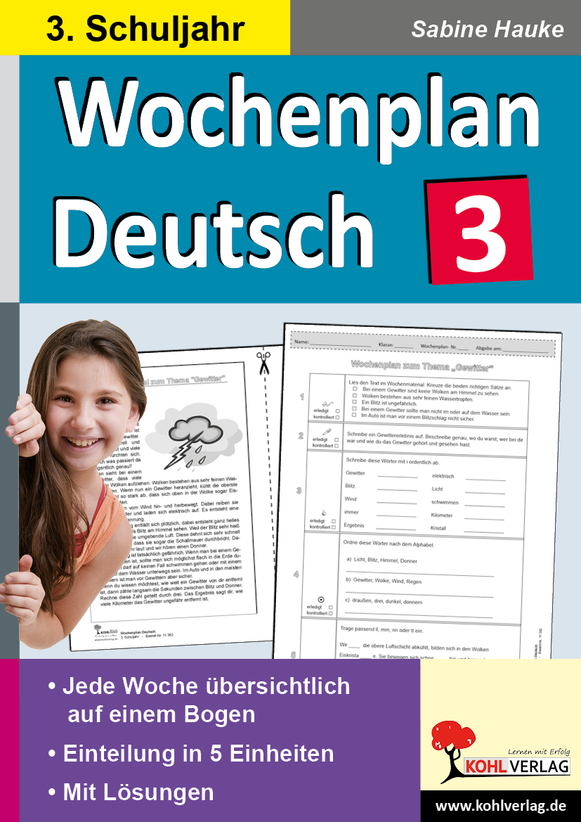 Wochenplan Deutsch / Klasse 3 – P11382