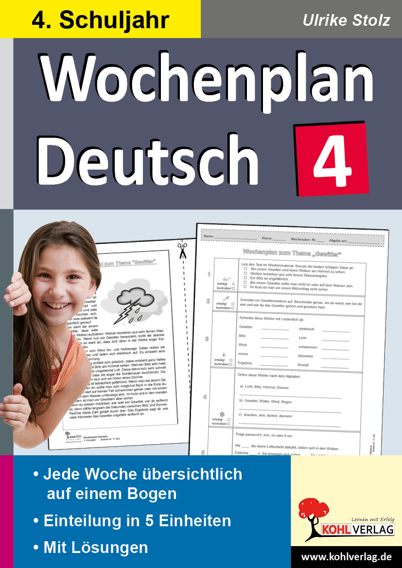 Wochenplan Deutsch / Klasse 4 – P11383