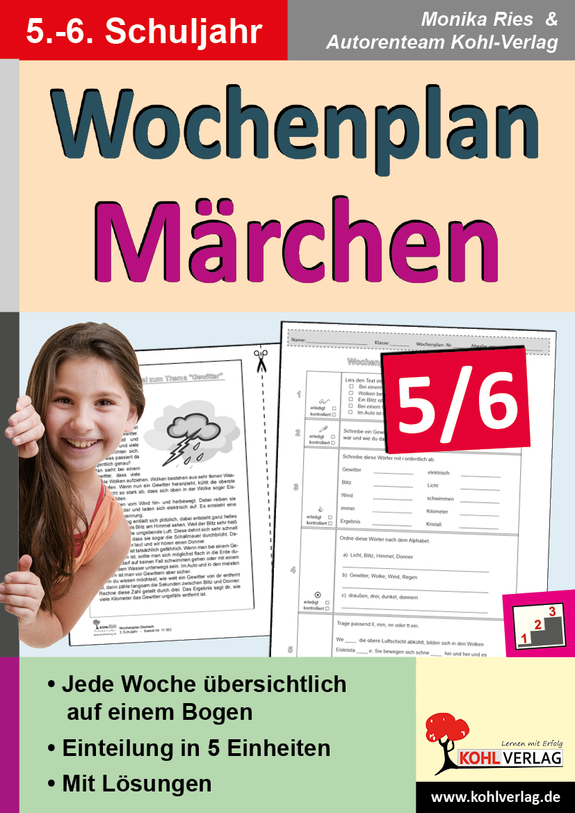 Wochenplan Märchen / Klasse 5-6 – P11656