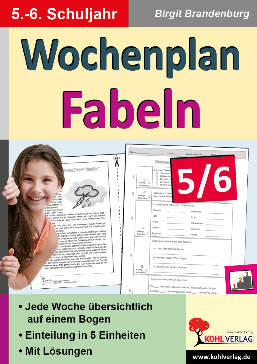 Wochenplan Fabeln / Klasse 5-6 – P11792