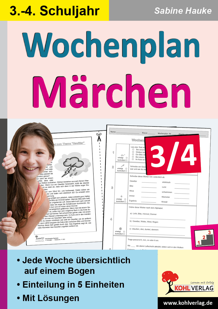 Wochenplan Märchen / Klasse 3-4 – P11822
