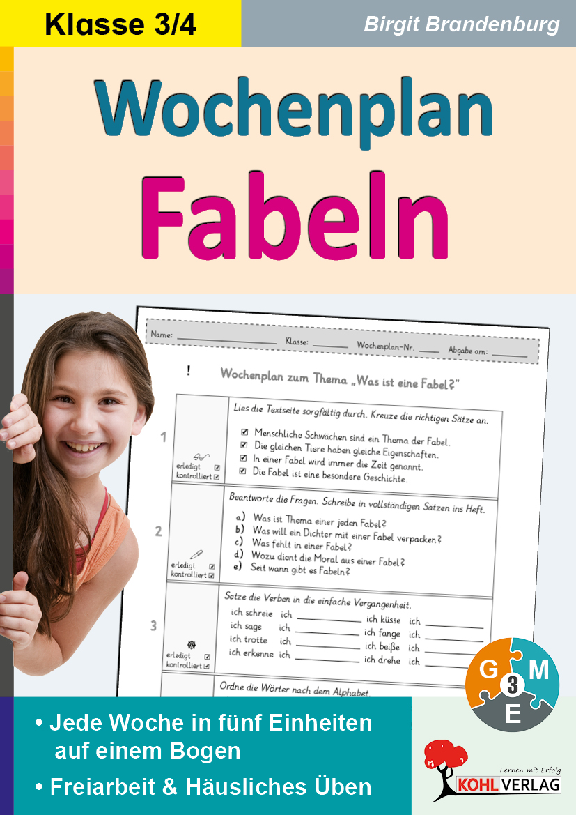 Wochenplan Fabeln / Klasse 3-4 – P11866