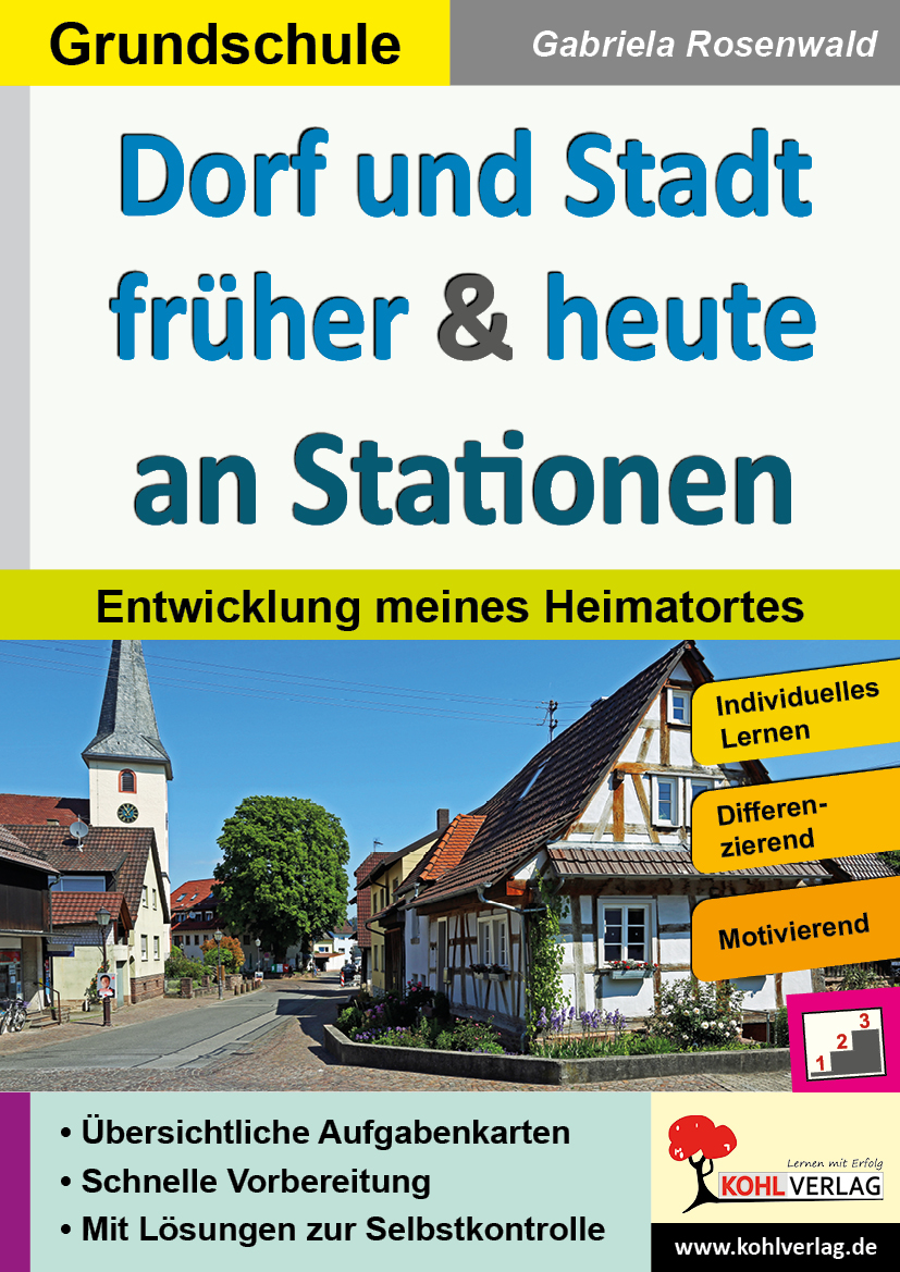 Dorf und Stadt früher und heute an Stationen – P12265