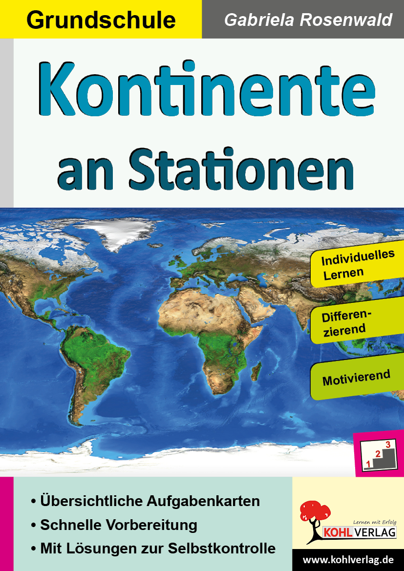Kontinente an Stationen / Grundschule – P12325