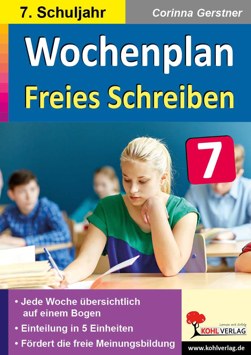Wochenplan Freies Schreiben / Klasse 7 – P12735