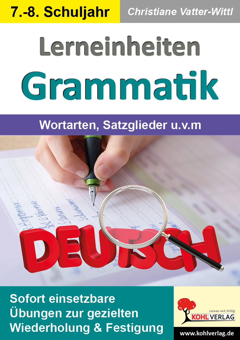 Lerneinheiten Grammatik / Wortarten, Satzglieder u.v.m. – P13153
