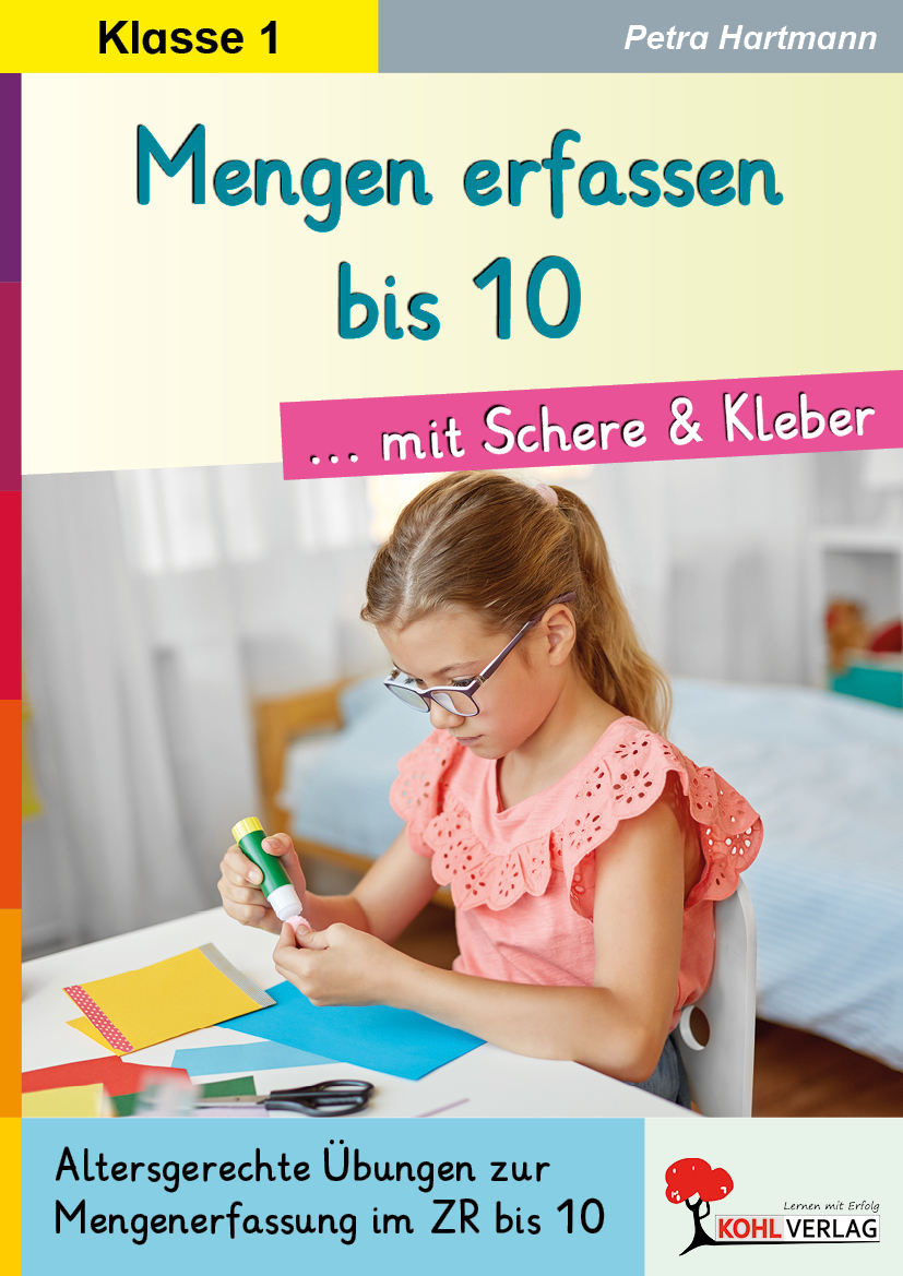 Mengen erfassen bis 10 … mit Schere und Kleber – P13273