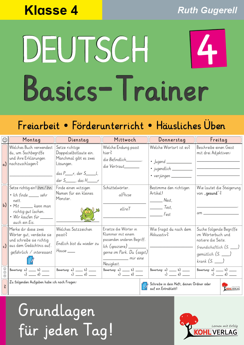 Deutsch-Basics-Trainer / Klasse 4 – P13276