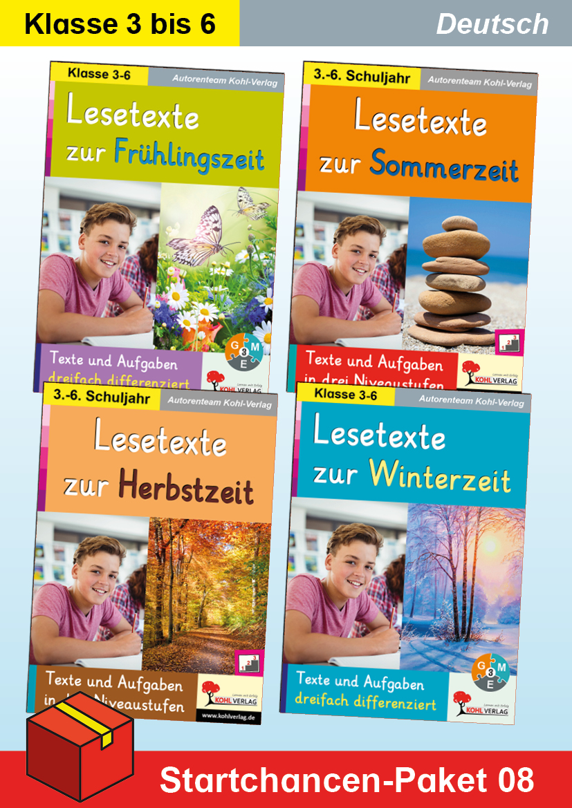 Startchancen-Paket 08 (Deutsch GS): Lesetexte Jahreszeiten – P95008