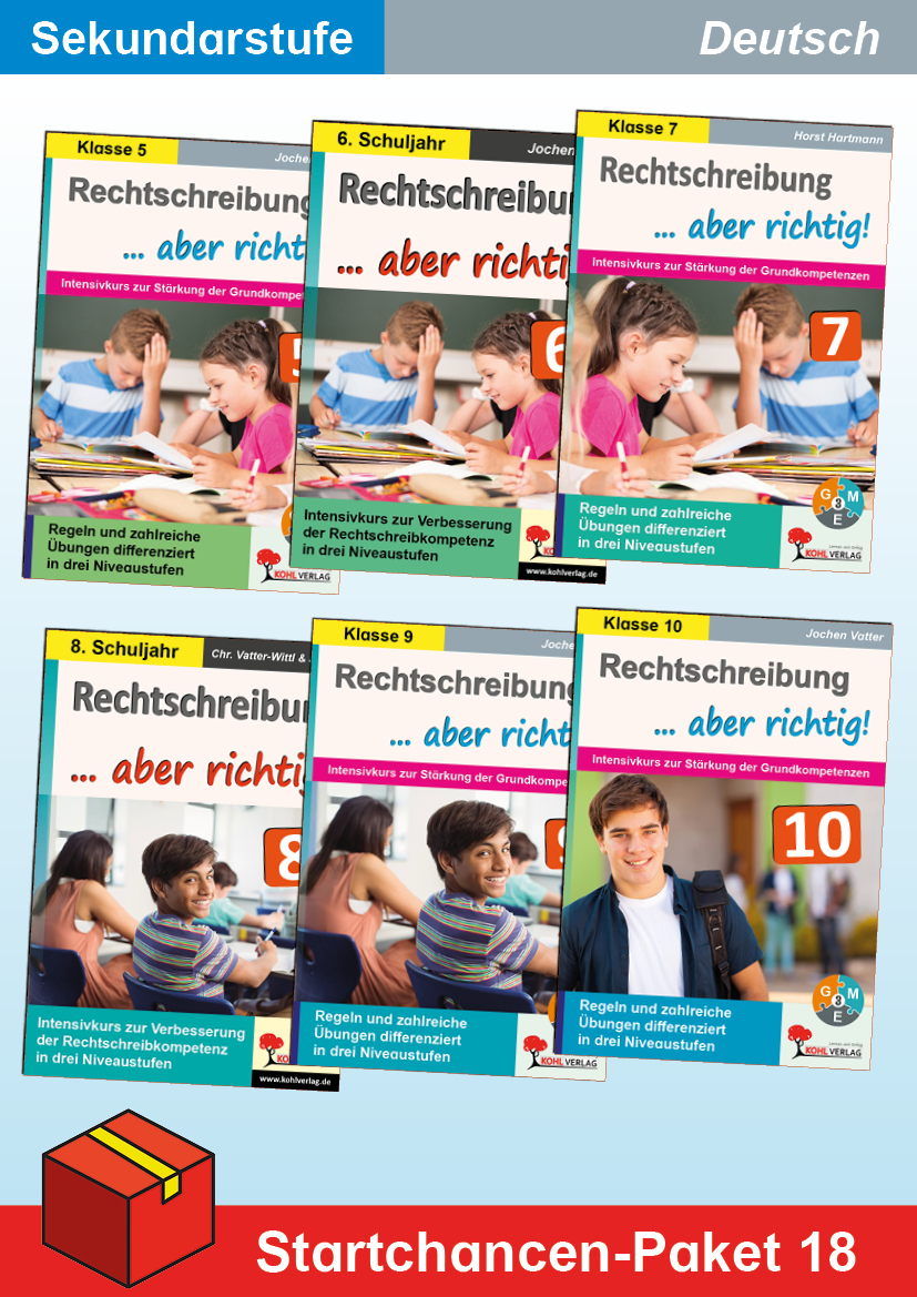 Startchancen-Paket 18 (Deutsch SEK): Rechtschreibung … aber richtig! – P95018