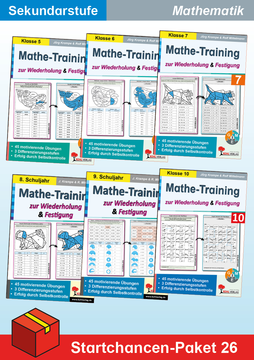 Startchancen-Paket 26 (Mathematik SEK):  Mathe-Training zur Wiederholung und Festigung – P95026