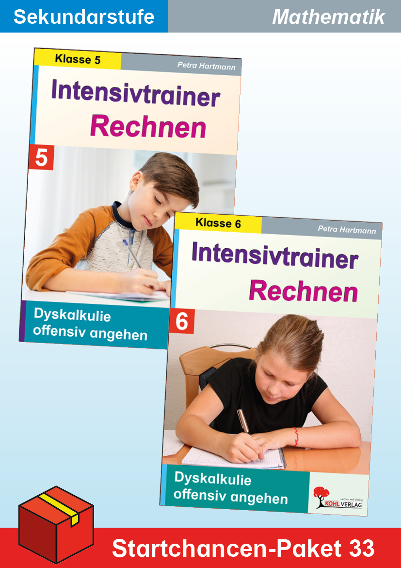 Startchancen-Paket 33 (Mathematik SEK): Intensivtrainer Rechnen / Dyskalkulie offensiv angehen – P95033