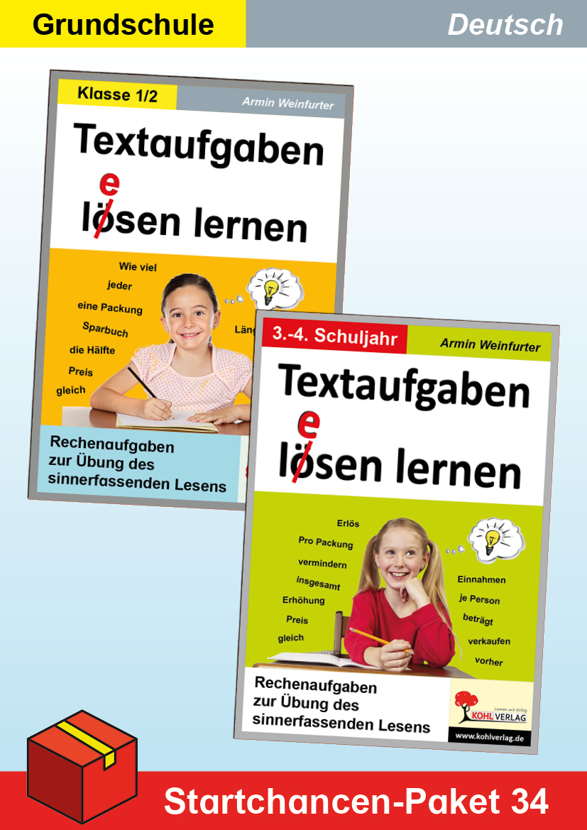 Startchancen-Paket 34 (Mathematik GS): Textaufgaben lösen lernen – P95034