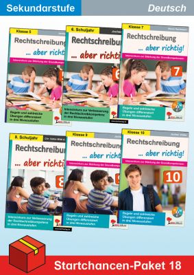 Startchancen-Paket 18 (Deutsch SEK): Rechtschreibung … aber richtig!-P95018
