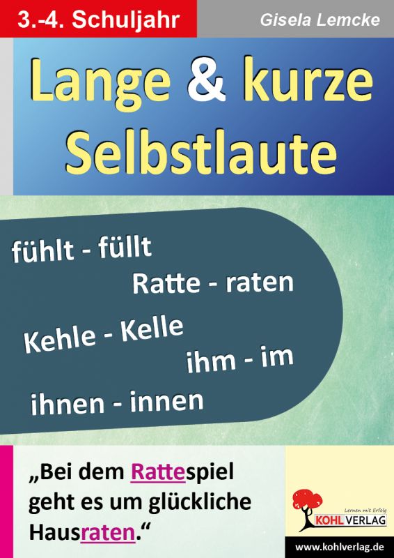 Übungen & Arbeitsblätter für Selbstlaute | Einfach verstehen | Kohl- Verlag
