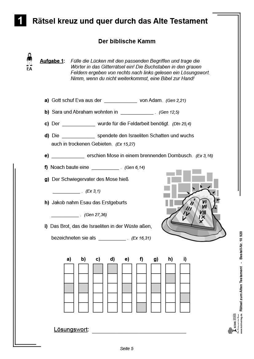 40 Rätsel zum Alten Testament