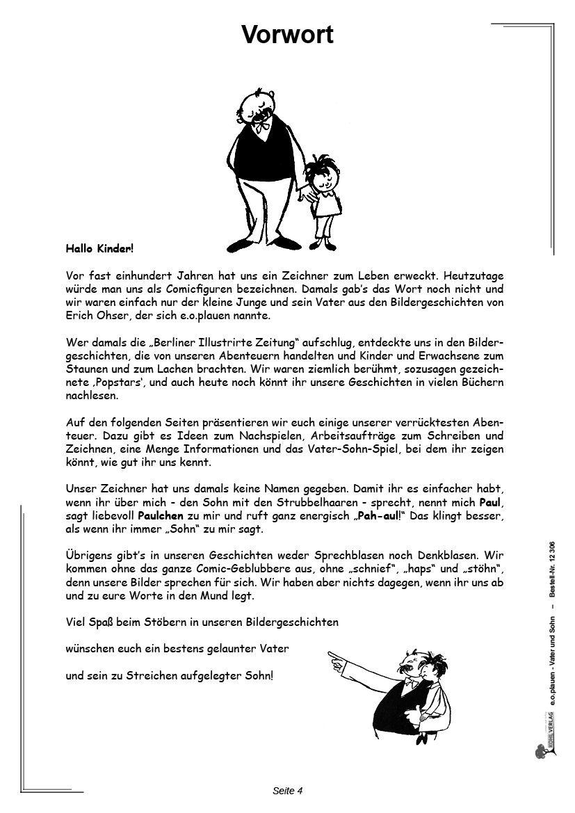 Vater Und Sohn Bildergeschichten Pdf e.o.plauen - Vater und Sohn - Text- und Gestaltungsideen zu den besten