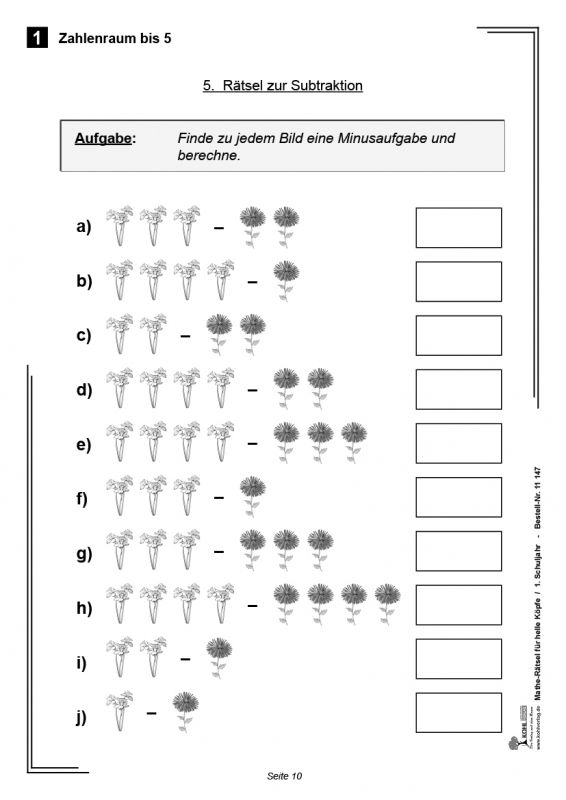 Mathe-Rätsel für helle Köpfe / Klasse 1