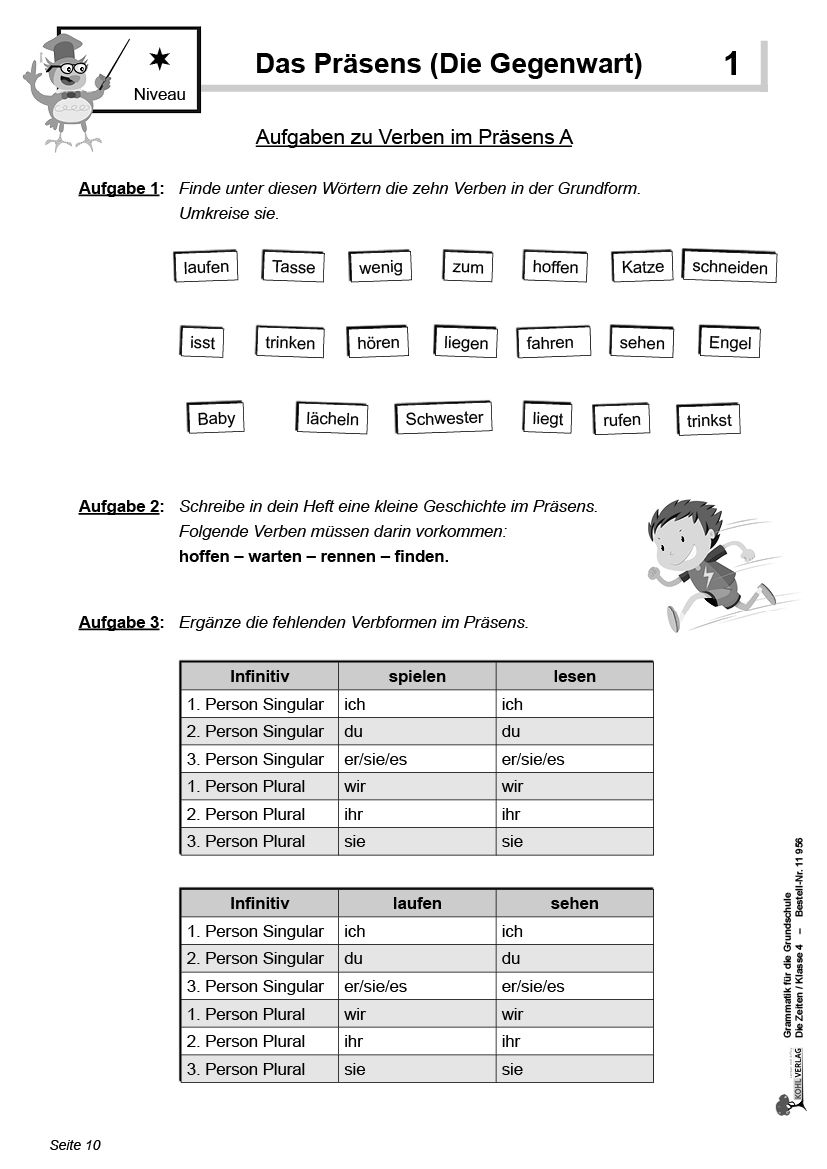 Grammatik für die Grundschule - Die Zeiten / Klasse 4