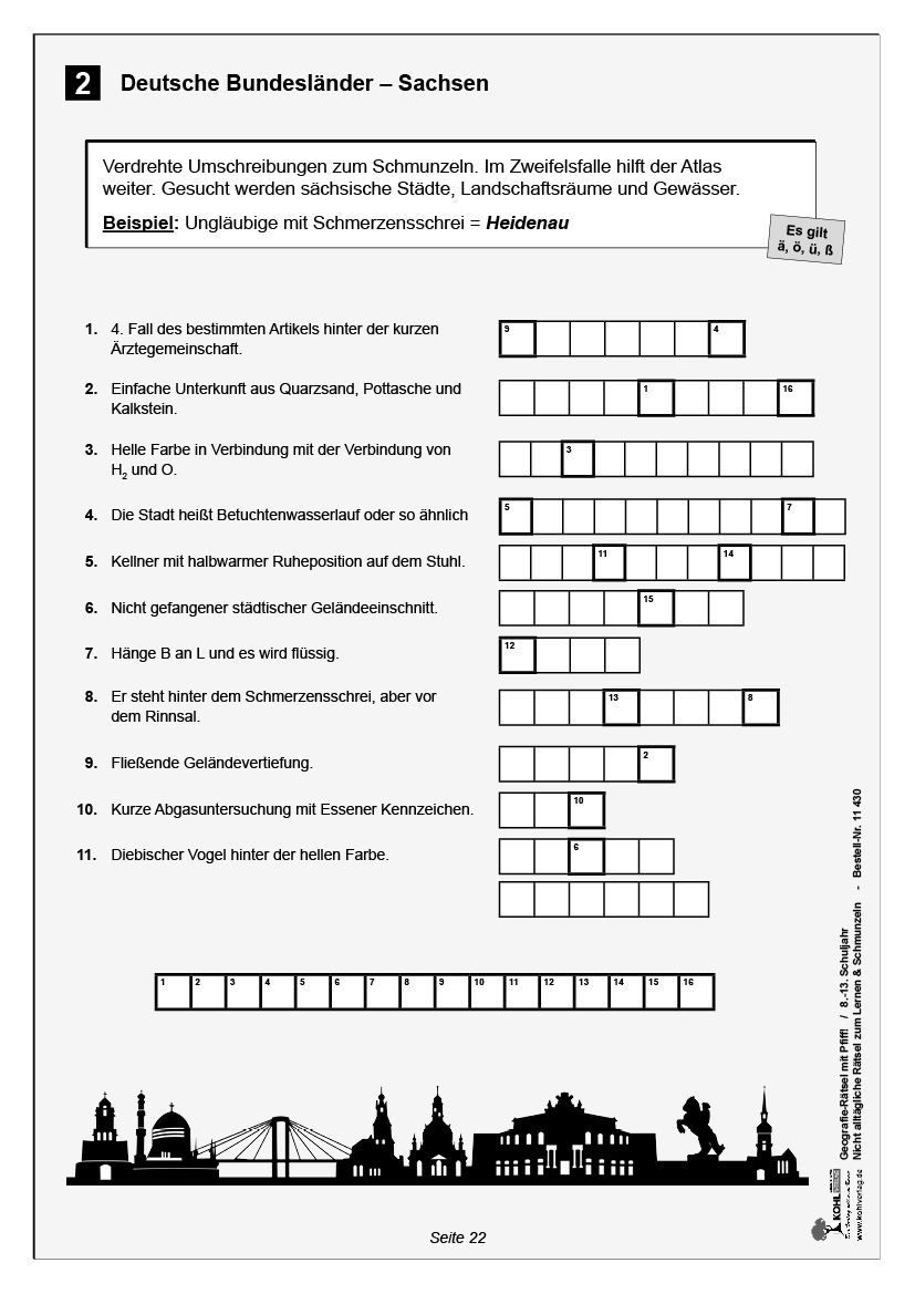 Geographie-Rätsel mit Witz! / Klasse 8-13