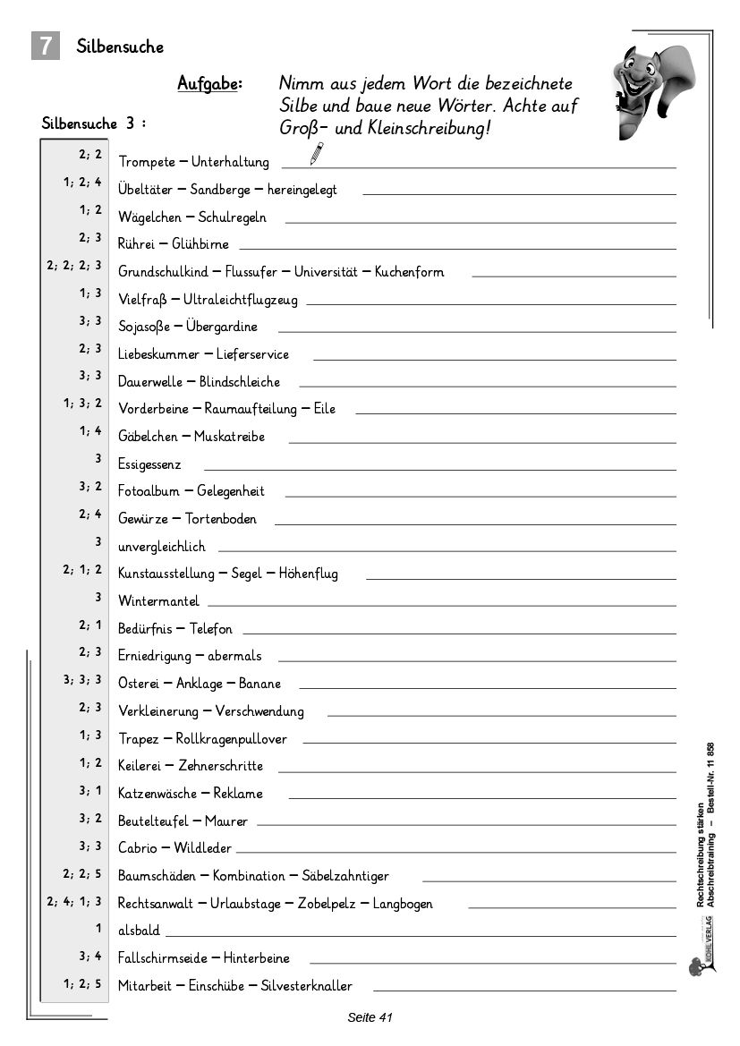 Rechtschreibung stärken - Abschreibtraining / Klasse 3-4