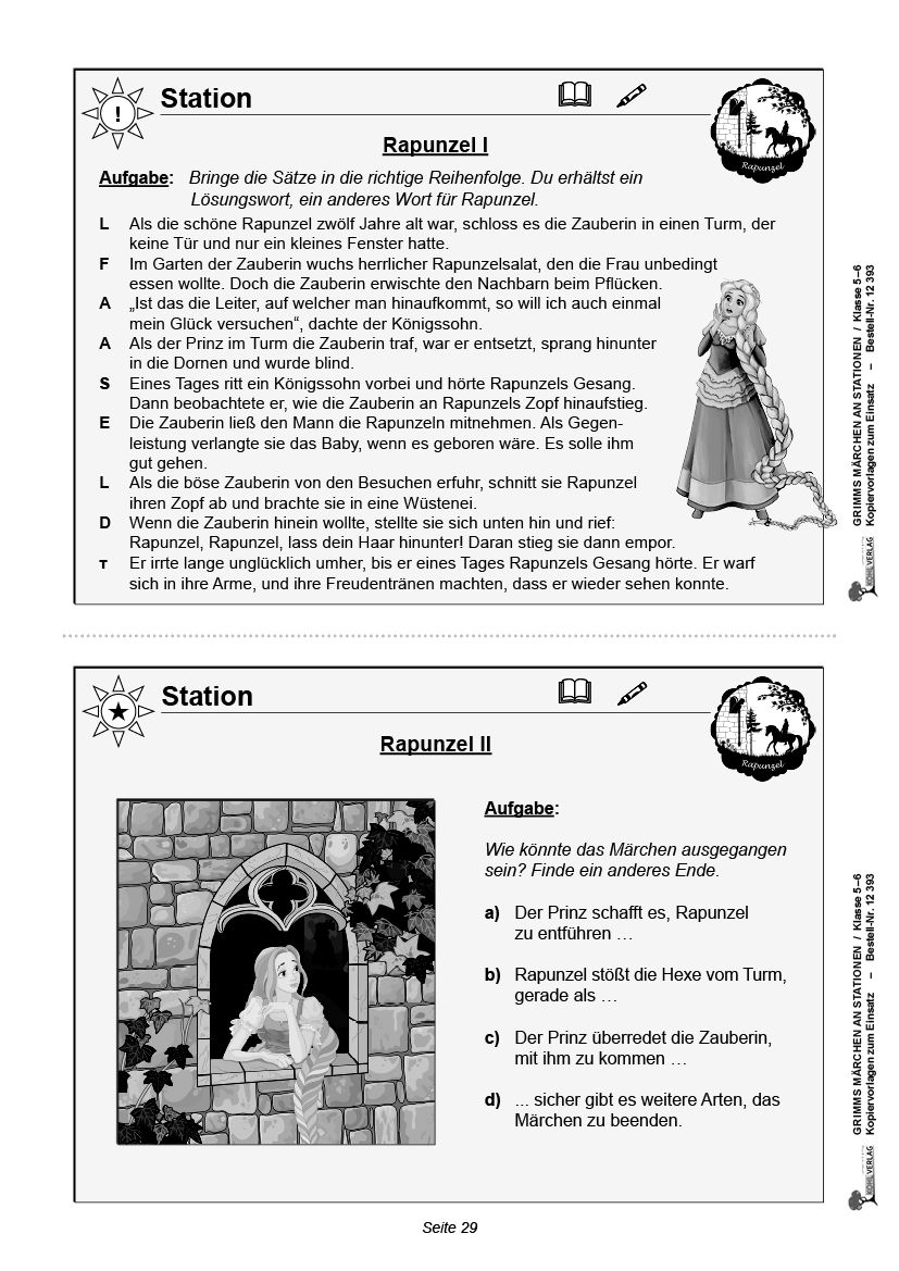 Märchen Klasse 5 Klassenarbeit Pdf Grimms Märchen an Stationen / Klasse 5-6