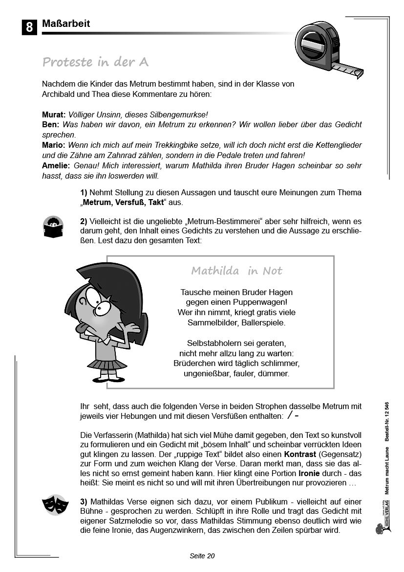 Metrum macht Laune! - Takt und Versmaß verstehen