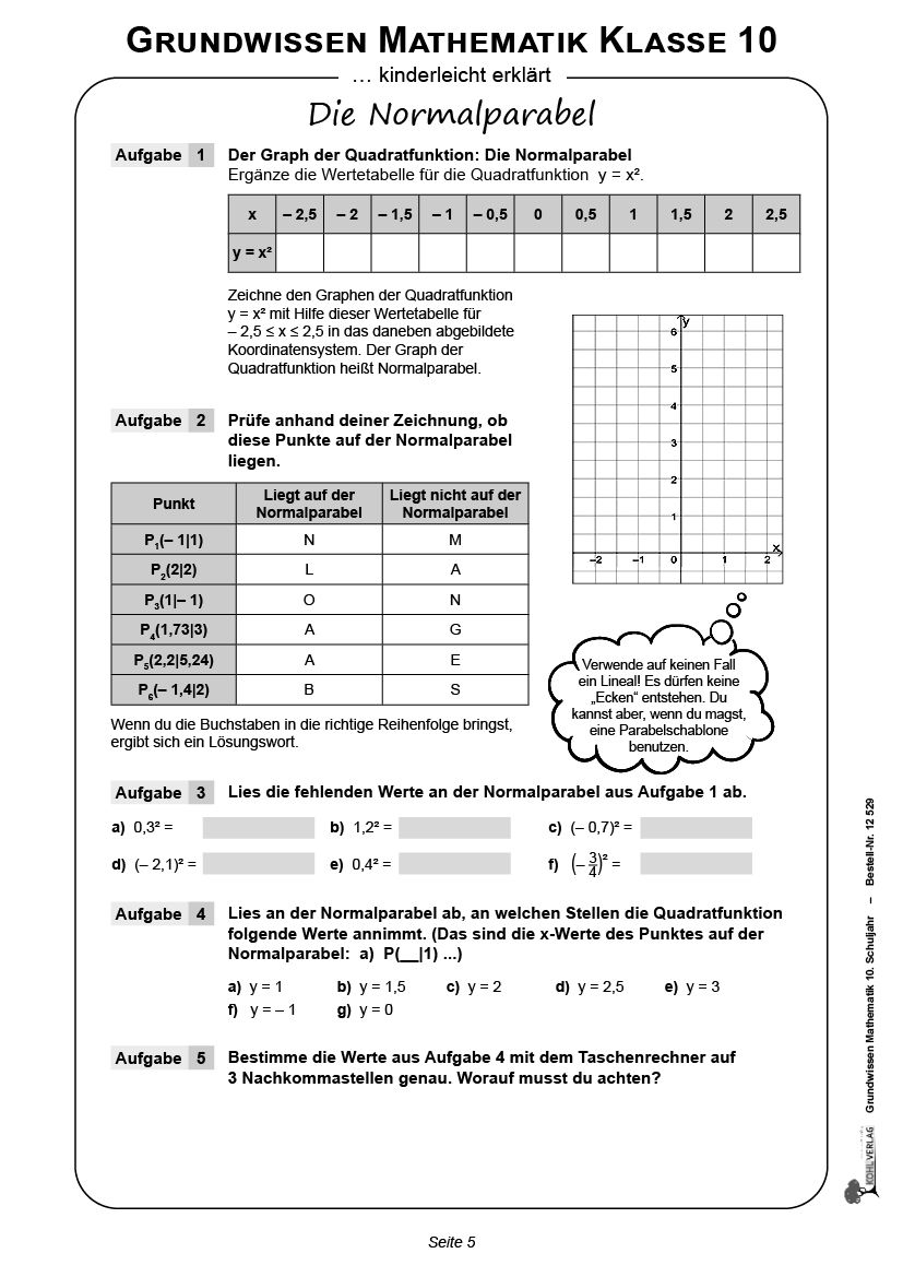 Mathe 10 Klasse Gymnasium Aufgaben Mit Lösungen Pdf Grundwissen Mathematik / Klasse 10