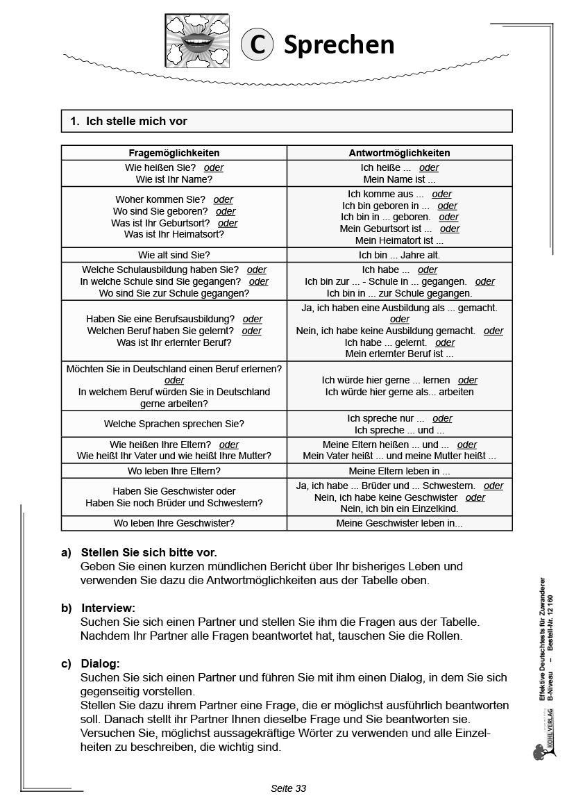 Prüfungstraining Deutsch Test Für Zuwanderer Effektive Deutsch-Tests für Zuwanderer - B-Niveau